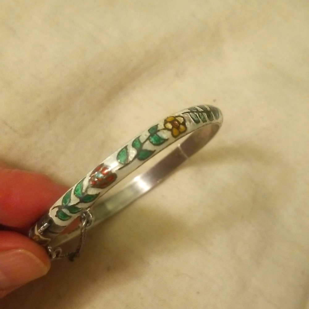 Antique Thai Floral Bracelet, pre 1939